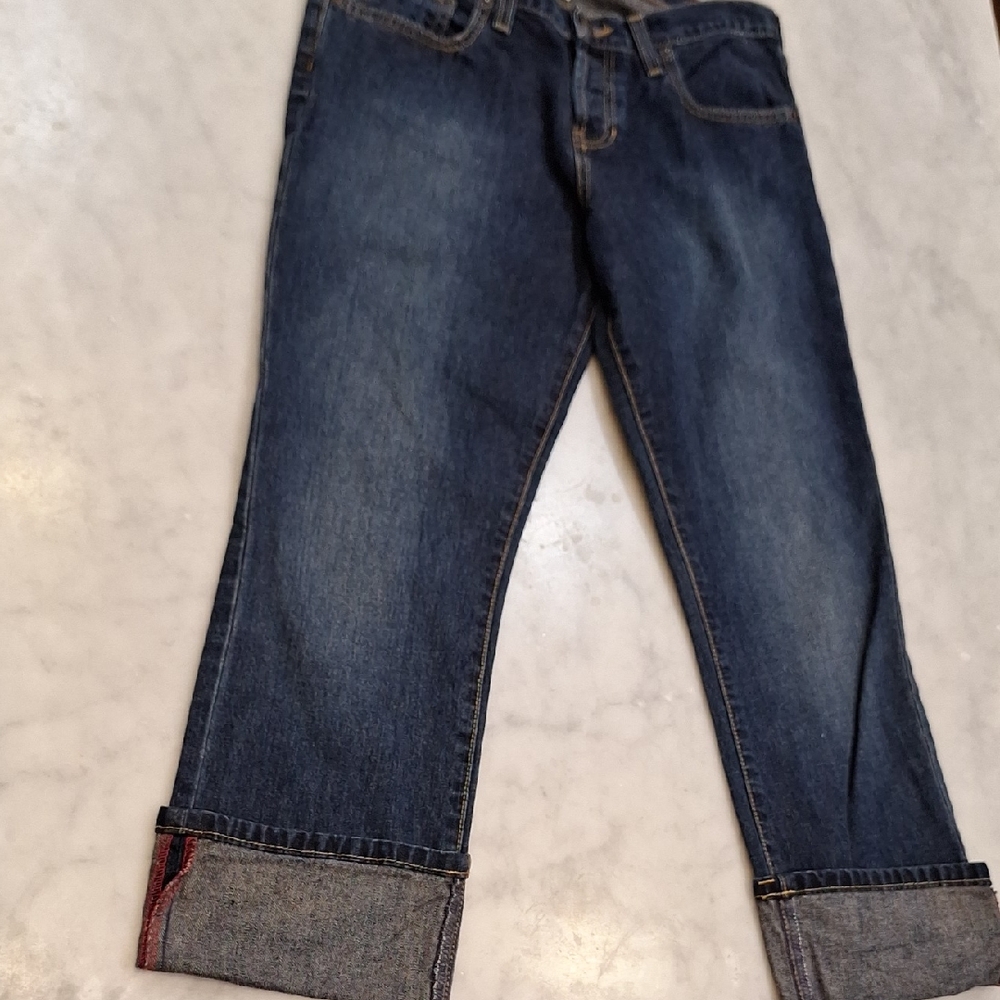 Y2k Abercrombie & Fitch 1892 Style Sz4 Womens Cropped Capri Blue Jeans Paper Tag